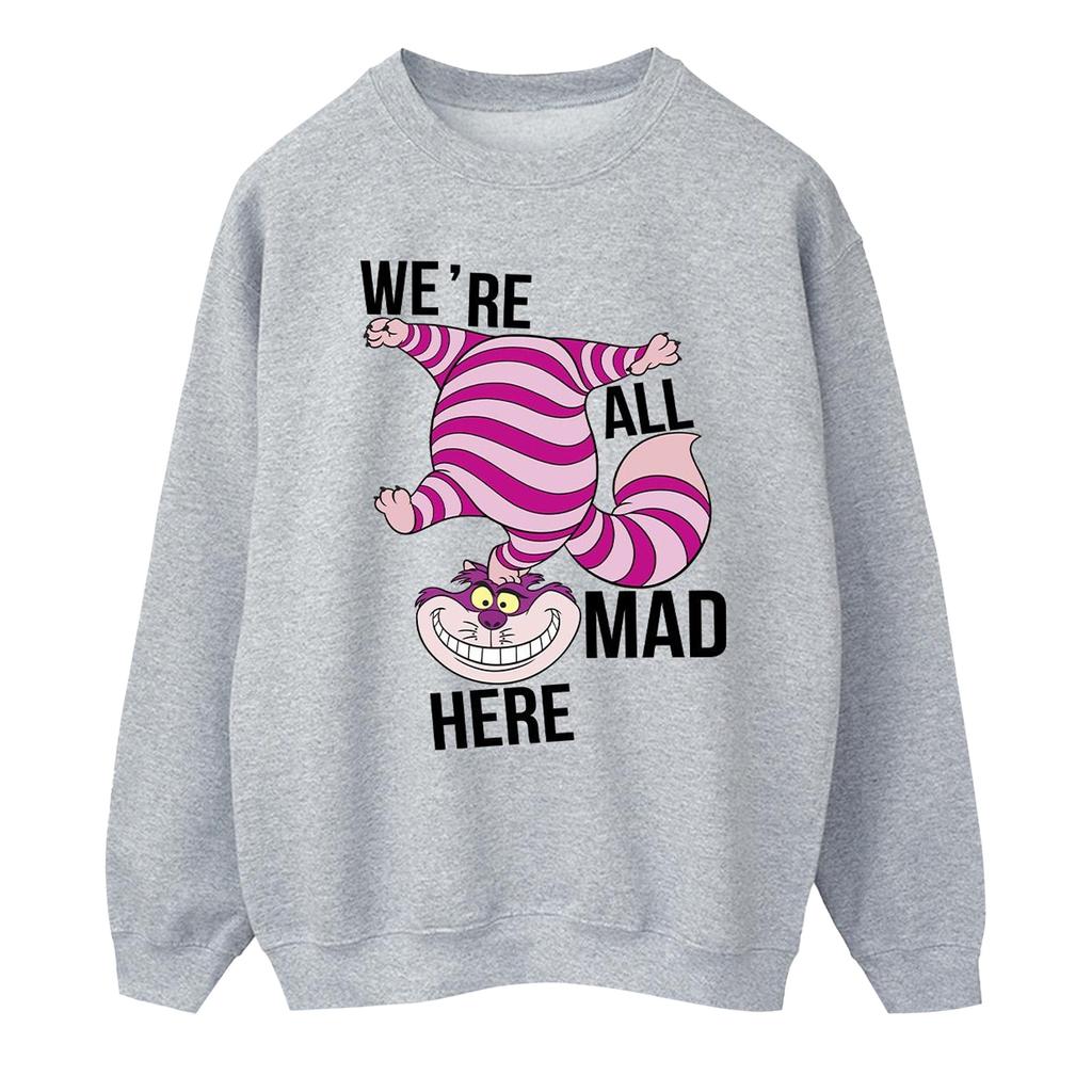 Disney Mens Alice In Wonderland All Mad Here Sweatshirt