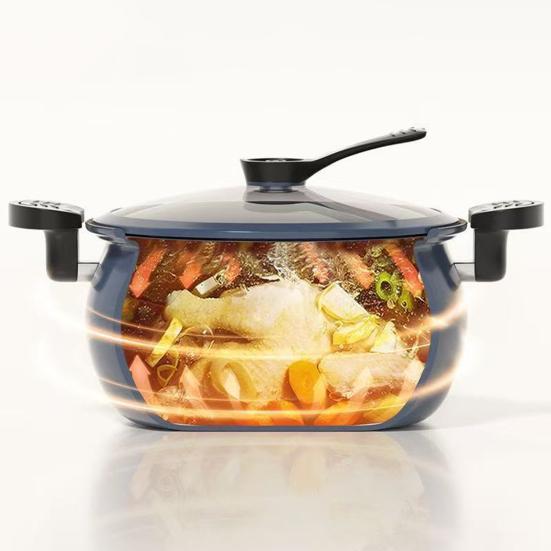 Микро скороварка большой вместимости с антипригарным покрытием, электрическая скороварка с предохранительным клапаном и стеклянной крышкой, быстрый и эффективный кухонный инструмент