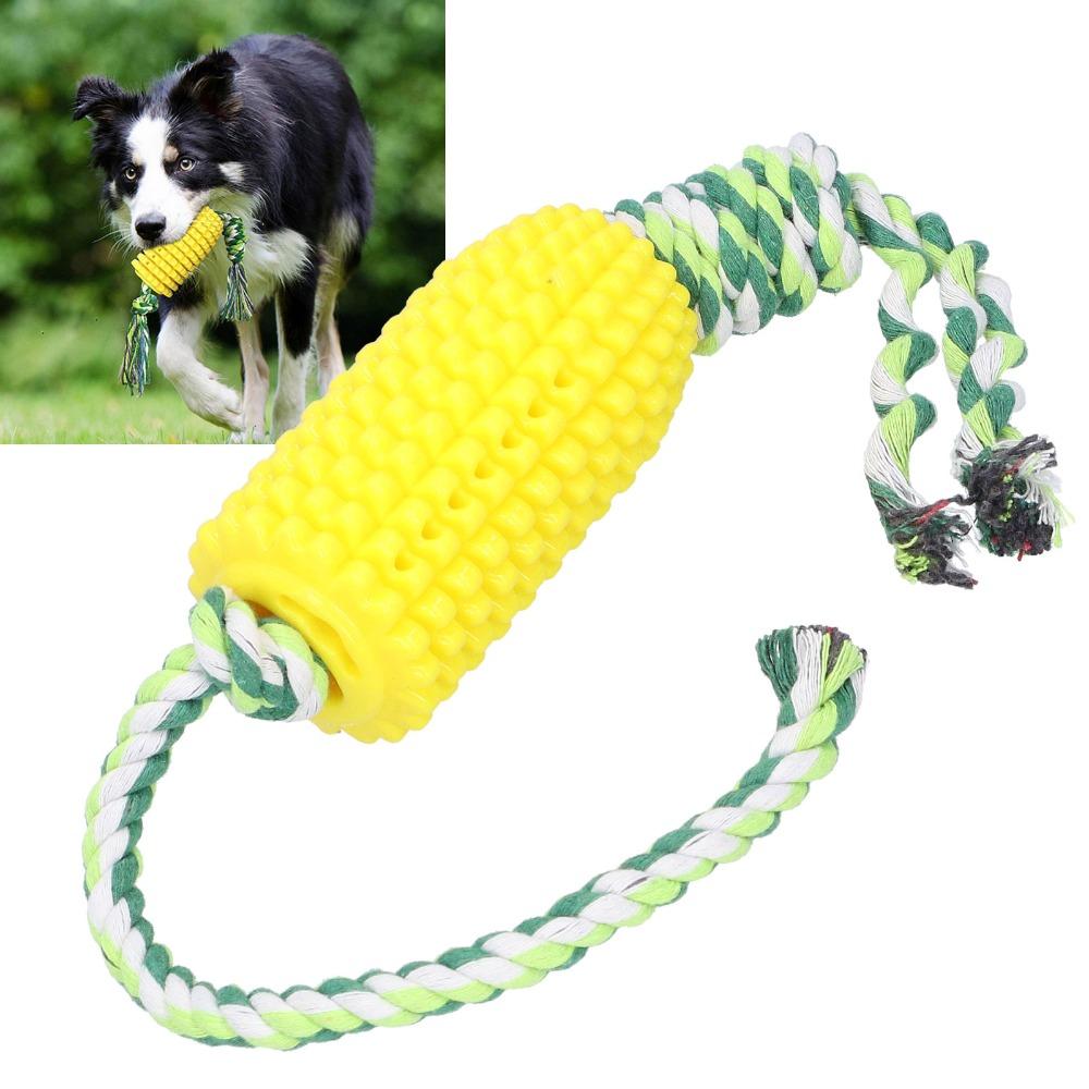 Tough Chew Corn Dog Toy Leak Food Dog Teeth Cleaning Toy Food Dispensing Dog Toy Interactive Play