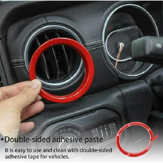 Dashboard Air Conditioner Vent Cover Interior Trim Kit for Jeep Wrangler JL/JT