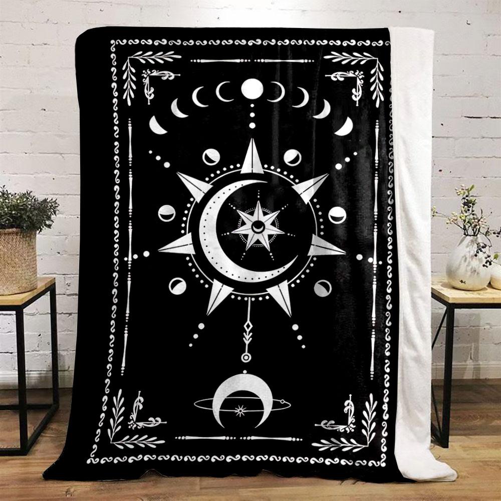 Celestial Moon Star Blanket for all seasons blanket lunch break throw gift