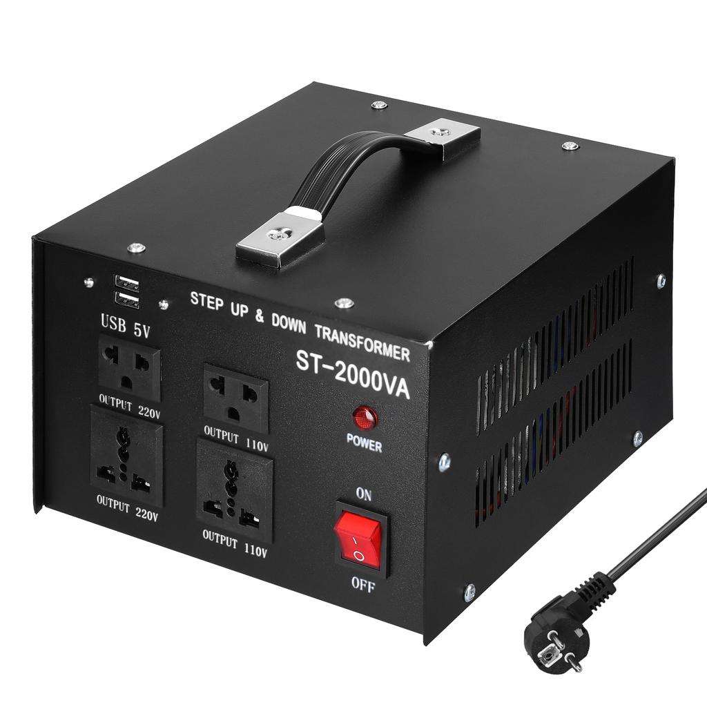 Step Up&Down Transformer Compact Size Voltage Converter 2000VA Portable Home Electrical Appliances