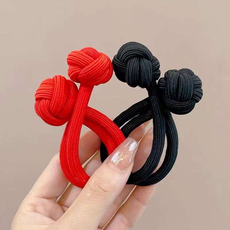 Multicolor Simple Hair Ring for Women High Ponytail Hair Tie Head Knotted Hair Rope High Elastic Thick Girl Scrunchies