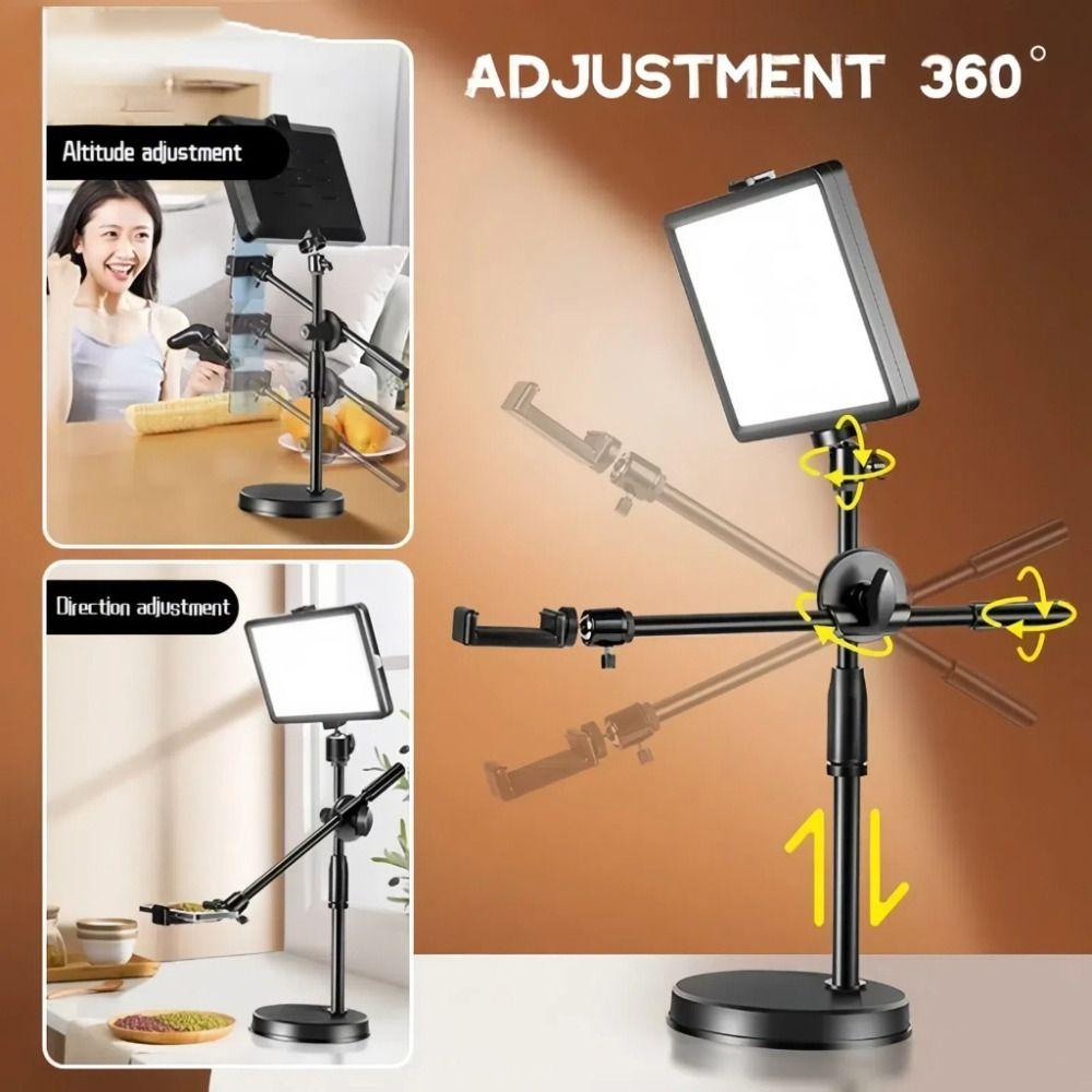 Rechargeable Mobile Phone Fill Light Dimmable Light Overhead Live Streaming Light Photography