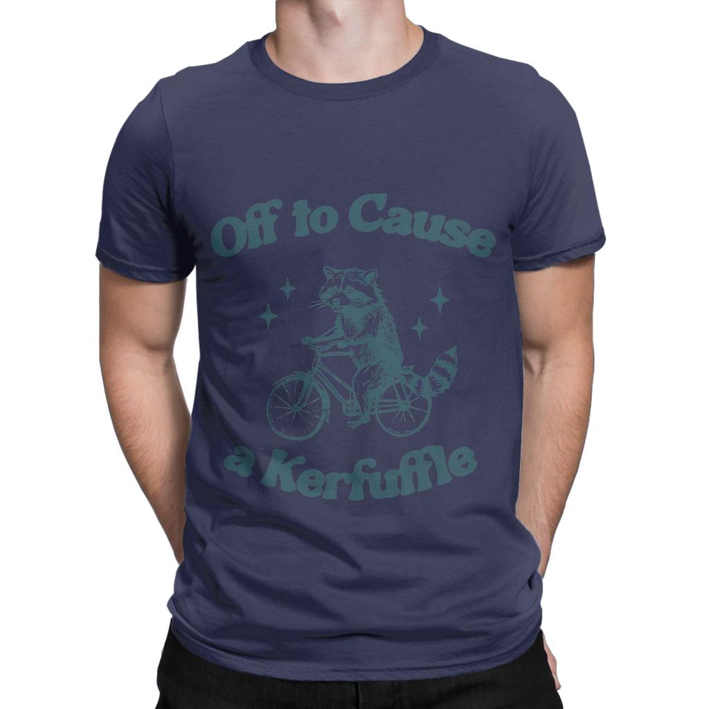 aAutism Racoon of a cause a kerfuffle Funny Graphic 100 Cotton TShirt aAutism Racoon Tops Tees For Unisex