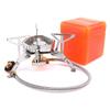Camping Gas Stove Portable Gas Burner Outdoor Windproof Emergency Cook Stove with Case Box Foldable Compact Hiking Picnic Cooktop Lightweight