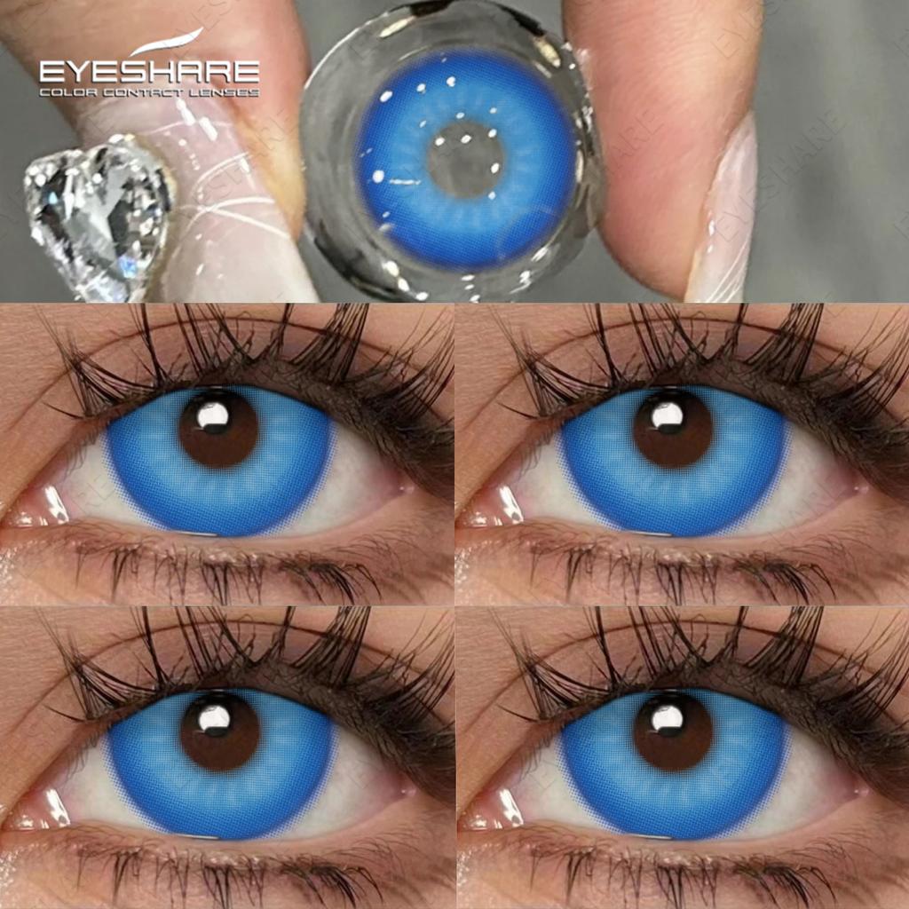 Eyeshare 1Pair Halloween Colored Contact Lenses for Eyes Lenses Red Eye Contacts Blue Eye Lens Cosplay Color Contact Lenses
