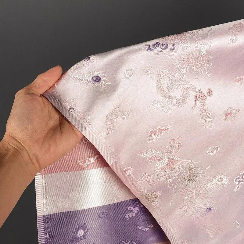 100 см жаккардовый гобелен атласная ткань шелк Helu Tongchun гладкая текстура подвеска парча династии Сун чонсам ханьфу
