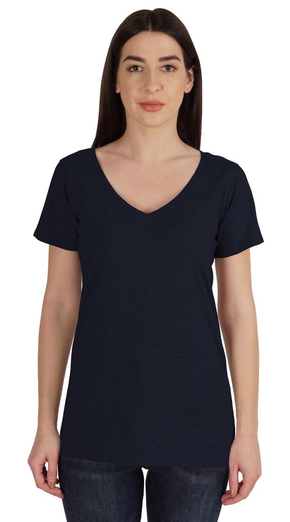 Inkmeso V Neck Basic Tee Classic Fit Short Sleeves Tshirt For Women Summer Cotton Tops