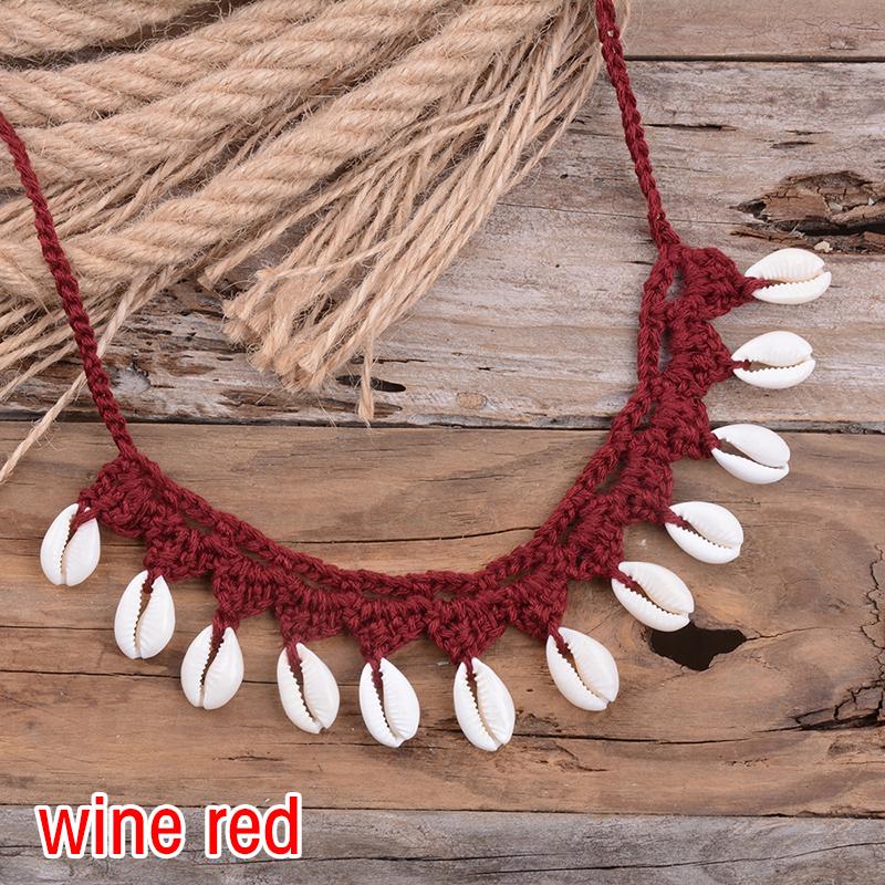 Women Natural Sea Cowrie Shell Summer Jewelry Rope Chain Choker Necklace Bohemian Shells Choker Girl Friendship Gifts