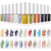 11 мл лак для стемпинга ногтей, 24 цвета, сухой на воздухе лак для печати на ногтях, лак для штампов для ногтей