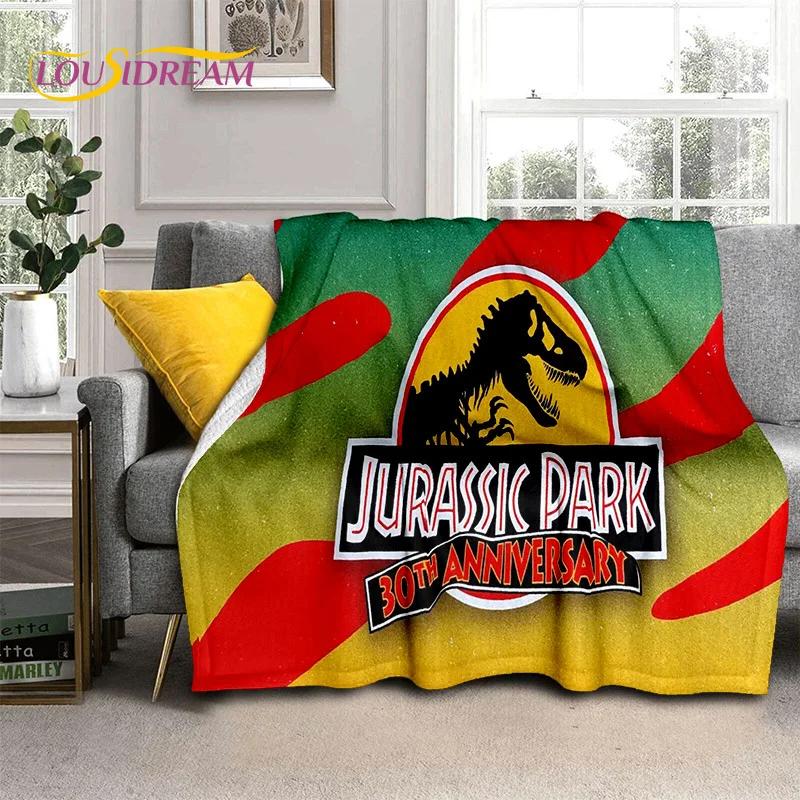 3D Мультяшное Одеяло из Мягкой Фланели с Динозаврами Парка Юрского периода для Кроватей, Спальни, Дивана, Пикника, Плед для Отдыха на Открытом Воздухе, Подарок