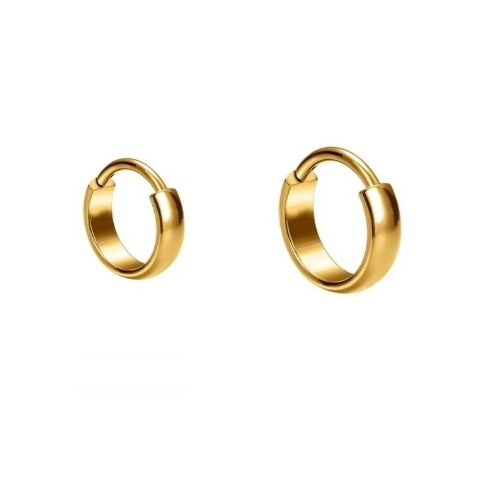 Round Cartilage Circle Earring 8/10mm Earlobe Piercing Jewelry Punk Titanium Hoop Earring Men
