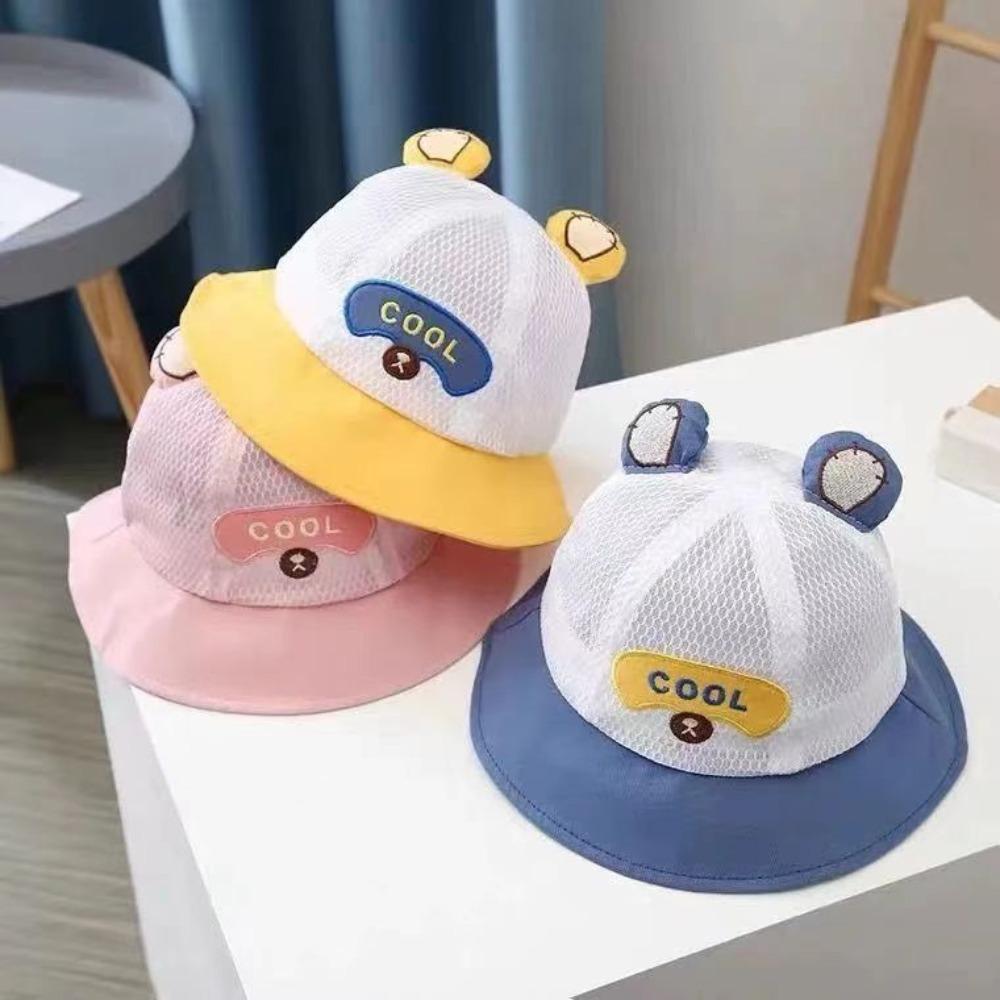 Summer Kids Bucket Hat Breathable Sun Cap Outdoor Baby Bucket Caps for Infant Girls Boys