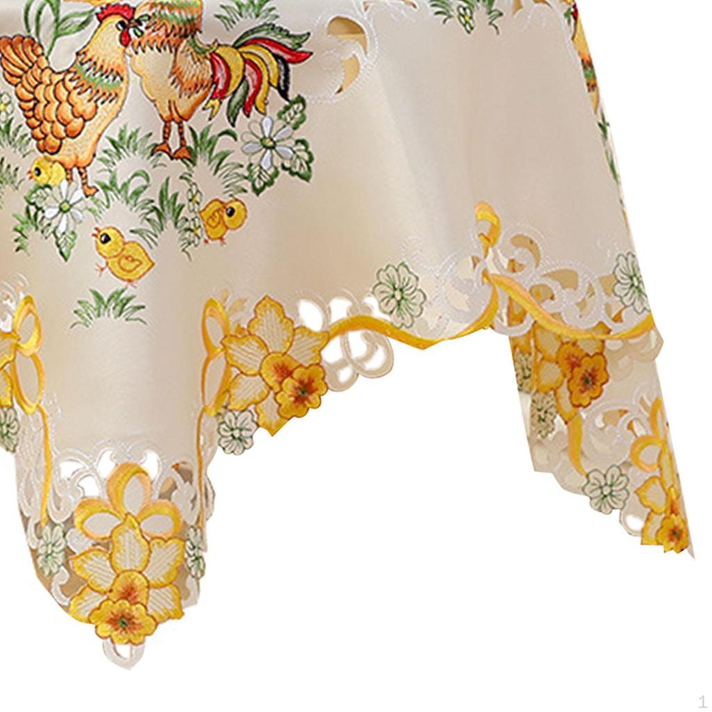 Чехол для стола с рисунком пасхального цыпленка для праздничного декора стола