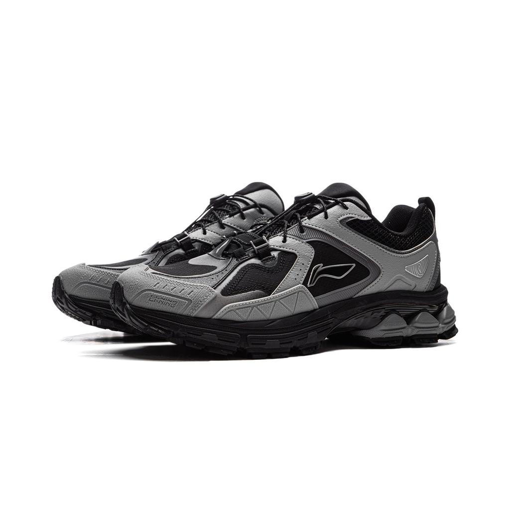 Li Ning Fuyao 2.0 Trail V2 Нескользящие Износостойкие Низкие Беговые Кроссовки Мужские Черно-Серые ARXU023-2