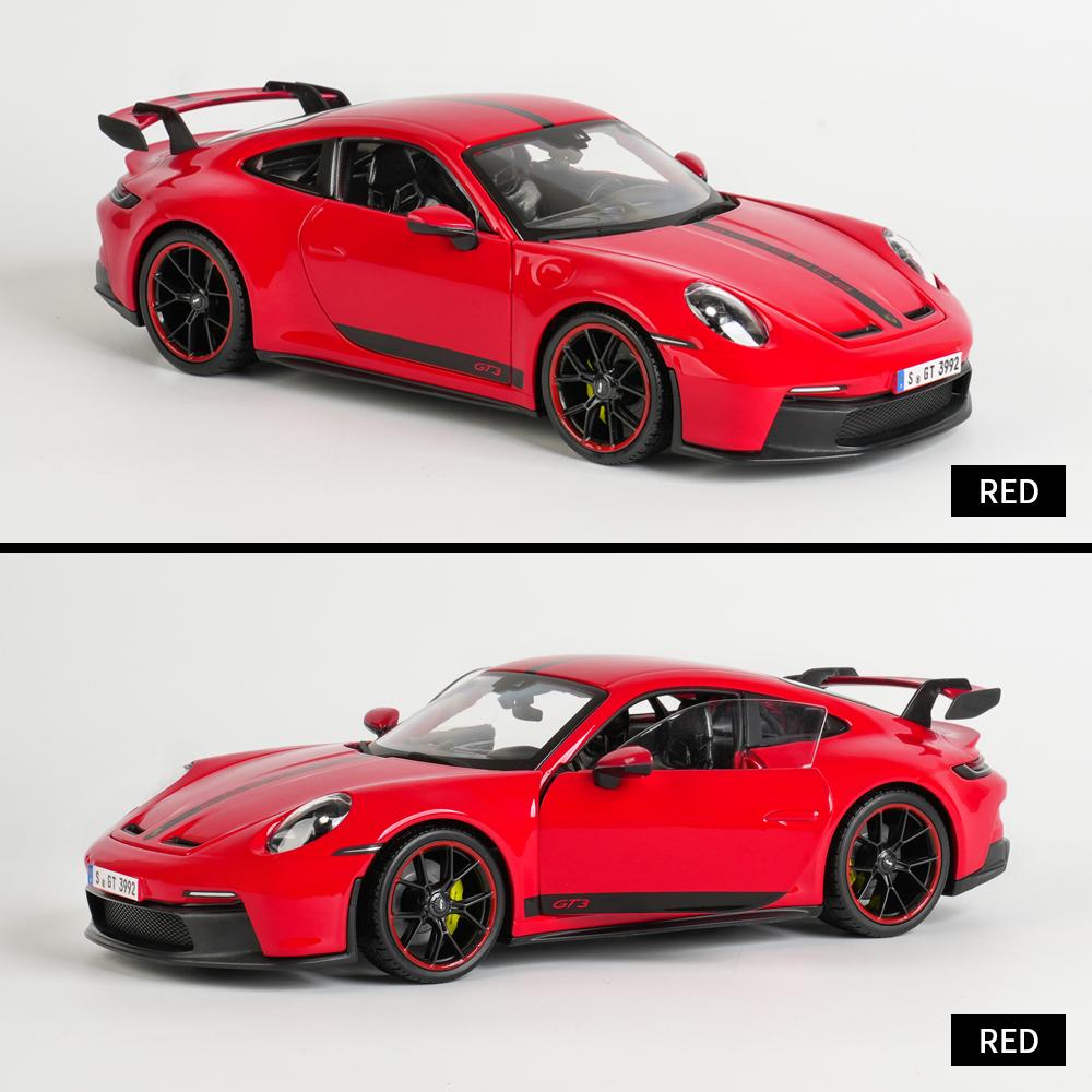 AABKP1 Maisto 1:18 2022 Porsche 911 GT3 Sports Car Orange Static Die Cast Vehicles Collectible Model Car Toys