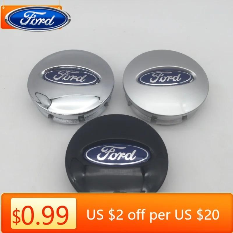 Автонаклейка Ford New 2025 Горячая 4 шт. 3D для ford 66 мм синий/черный/серебристый Значок автомобиля Колпачок ступицы колеса Накладки значка наклейка Декаль