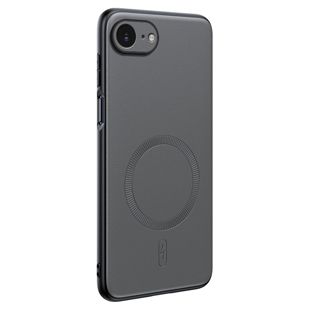 Для iPhone 16e Чехол Совместимый с MagSafe Покрытый кожей ТПУ+ПК Чехол для телефона