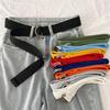 Canvas Belt Double Ring Buckle Hundred Versatile Jeans Belt Decoration Summer Students No Punching Trouser Belt