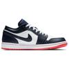 Air Jordan 1 Retro Low Obsidian Ember Unisex Sneakers Blue Ember-Glow-White 553558-481