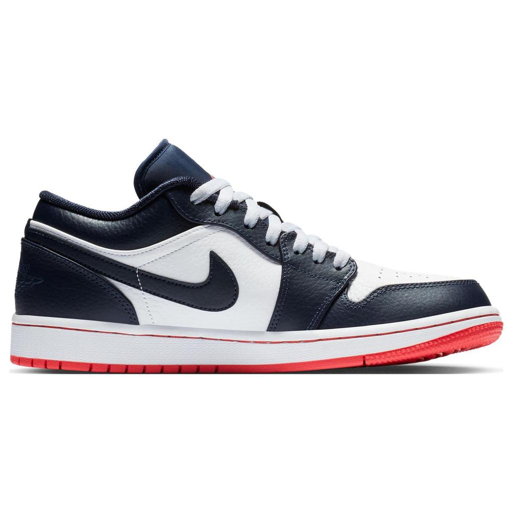 Air Jordan 1 Retro Low Obsidian Ember Unisex Sneakers Blue Ember-Glow-White 553558-481