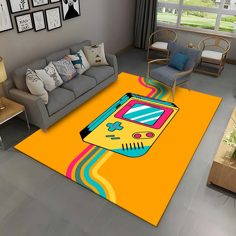 Ретро игровая консоль Game Boy GBA Коврик, Коврик для дома Гостиная Детская спальня Диван Коврик Декор, Нескользящий напольный коврик