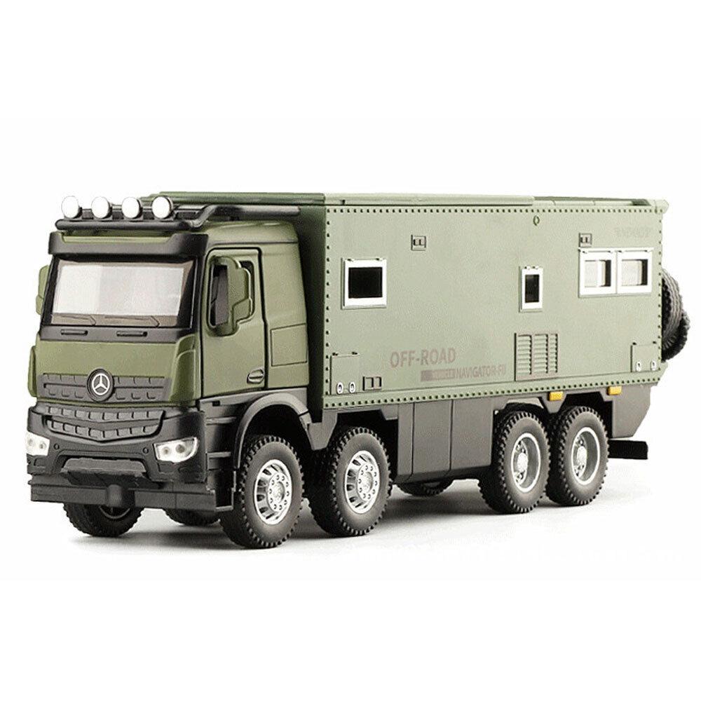 1/24 NOMADISM NAVIGATOR Benz 8X8, литая под давлением игрушечная модель автомобиля, звук и свет, детская игрушка, коллекционные предметы, подарок на день рождения