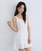 Adowl Fit Flare Sleeveless Mini Dress - White