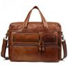 Casual Vintage Genuine Leather Men's Briefcase Business Handbag Crossbody Cowhide Men's Bag