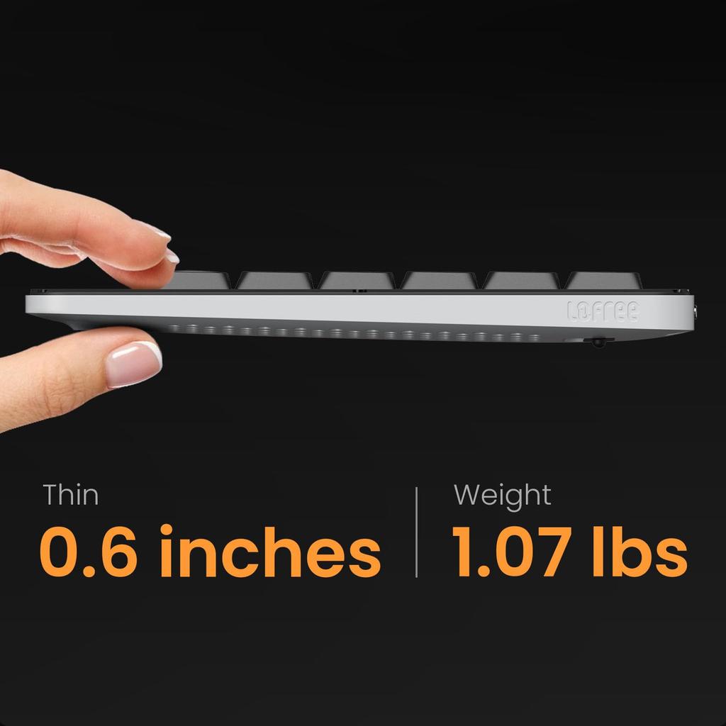 Lofree Edge Низкопрофильная Механическая Перезаряжаемая Bluetooth и Проводное Подключение Переключатели Mac Верх из Углеродного Волокна Нижний Корпус из Магниевого Сплава Техническое Соответствие