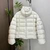 Autumn and winter new stand-up collar short puff light down jacket women's fashion temperament white duck down ribs wind jacket