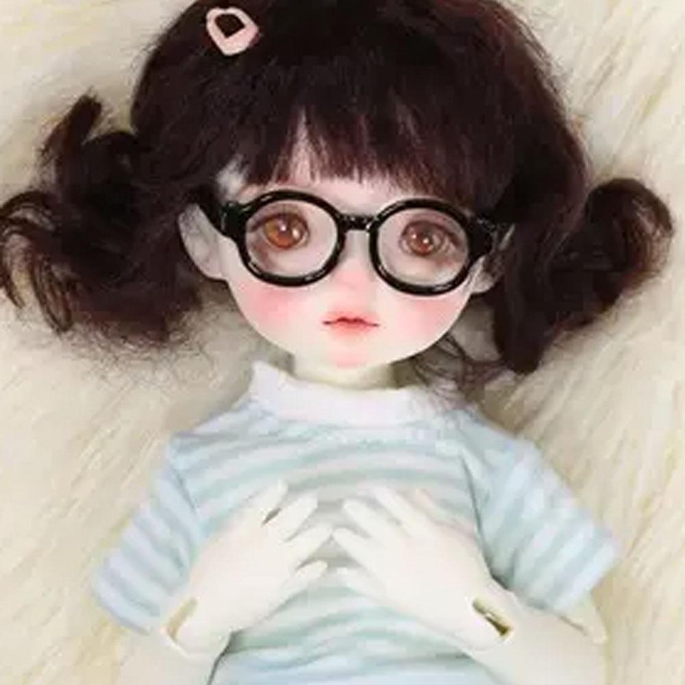 Пластиковые очки с круглой оправой, разноцветные, кукольные очки, милые кукольные мини-очки, детский подарок
