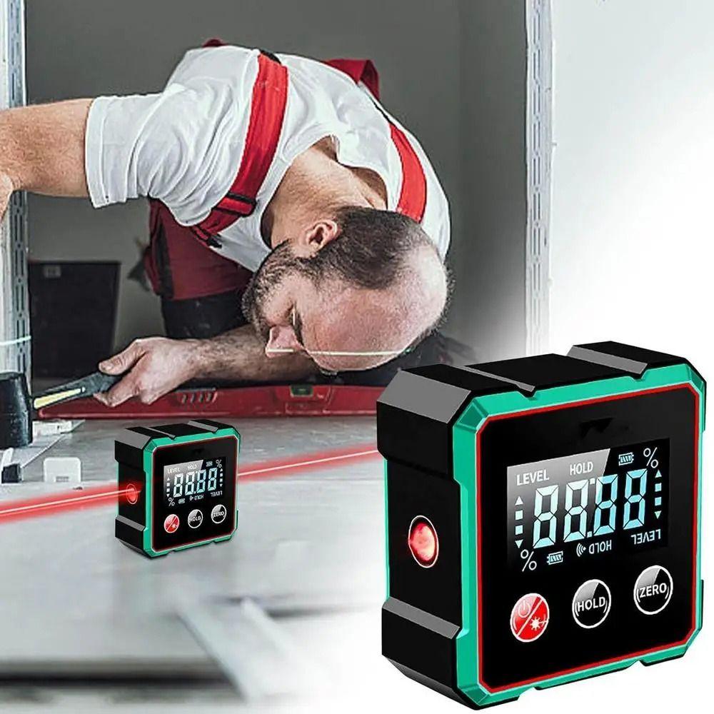 Magnetic Magnetic Protractor Laser Gauge Bevel Gauge Cube Inclinometer Inclinometer  Woodworking