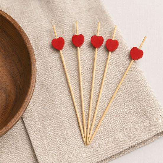 100 шт. Одноразовые шпажки для коктейлей, Деревянные длинные этикетки для фруктов, Мультяшные острые шампуры, для бургеров, сэндвичей, фруктов, десертов