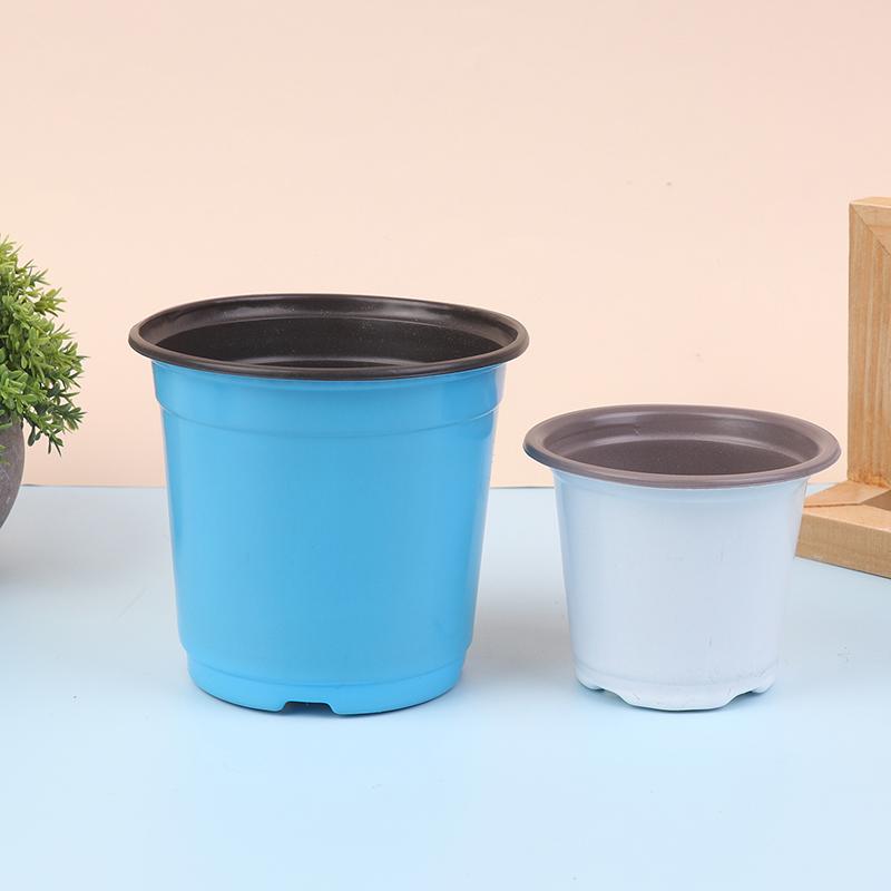 10 шт. пластиковый цветочный горшок для выращивания суккулентных растений, небольшой цветочный горшок, простой посадочный горшок для рассады, утолщенные питомники