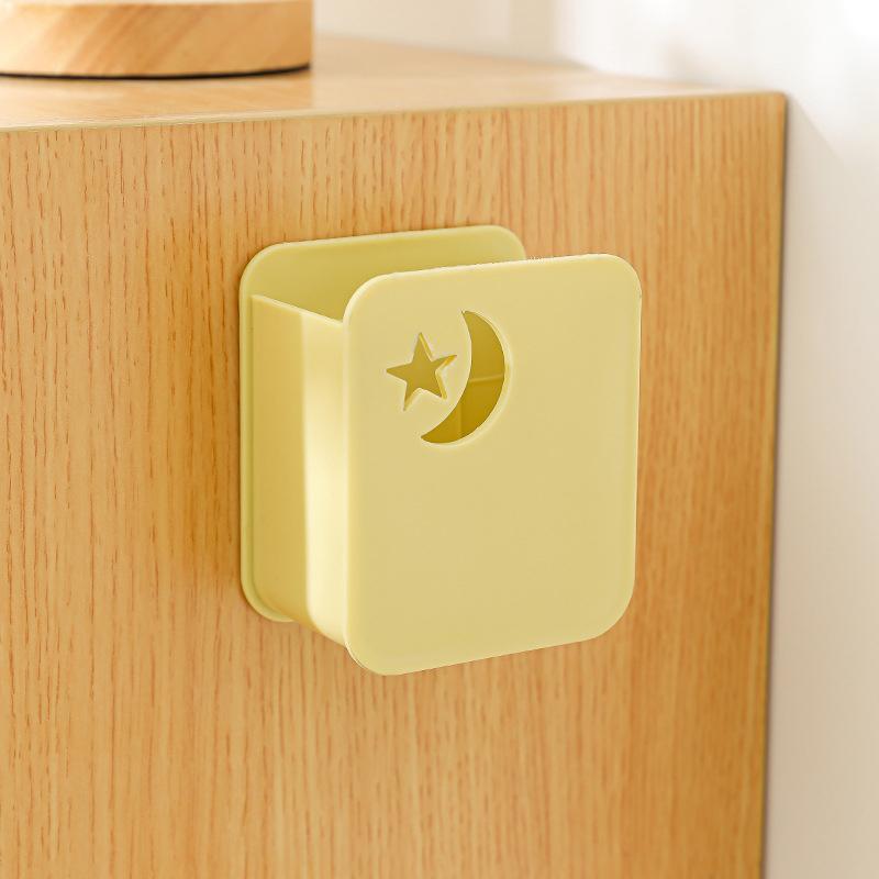 1Pcs Remote Control Storage Box, No Punching Remote Control Bracket, Wall Mounted Bracket, Charging Bedside Container Holder