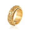 2025 Six Syllables Spinner Ring 360° Rotating  Unisex Band - Stress Relief Sizes 7-12 Gold/Steel/ Men Trendy Gifts
