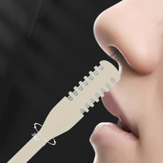 1/2/3/5/12/24Pcs Double-Head Nose Hair Trimmer Sharp Blade 360 Degree Rotating Nasal Hair Cutter Remover Men Women Manual Nose Hair Trimming Tools