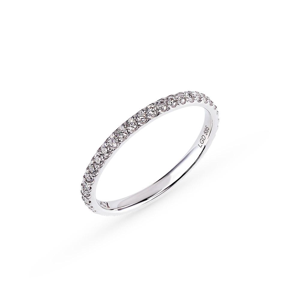 Dorocy 14K Celeb Lab Diamond Half Eternity Ring (1.3Mm) (Type B)