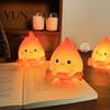 Creative Holiday Souvenir for Friends Cartoon Fake Campfire Night Light, Cute Warm Glow Bedside Small Light Nighttime Ornament, Portable Cozy