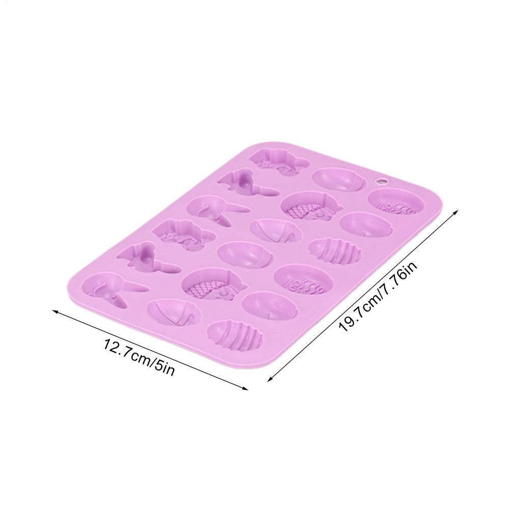 2025 New Easter 18 Cavity Silicone Cake Mold Reusable Easter Bunny Mold Chocolate Candy Molds Silicone Bakeware Tools