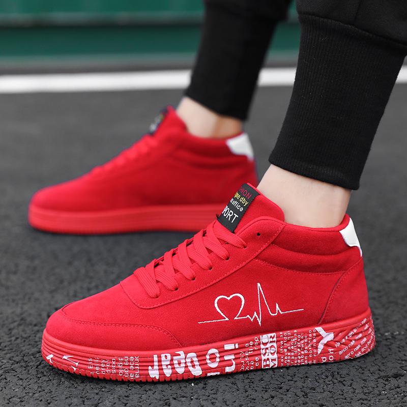Red Casual Sports Shoes for Women Comfortable Couple Tennis Lightweight Sports Shoes for Men New Plus Size Vulcanized Shoes