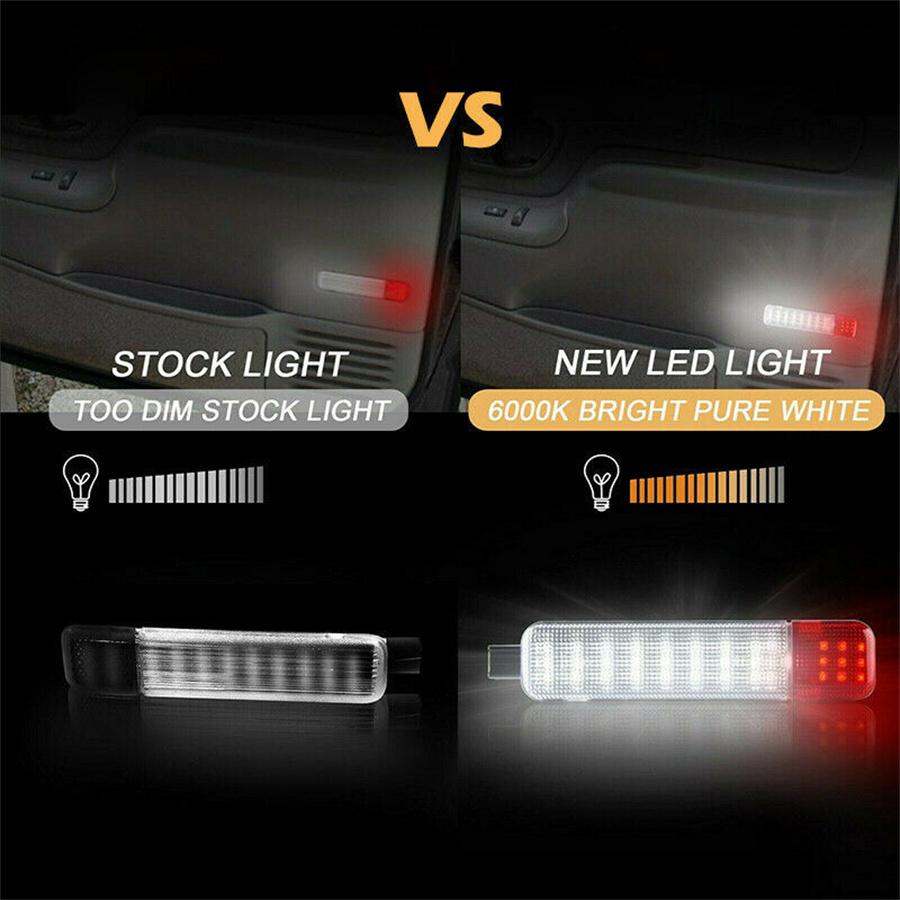 2x LED Inside Door Panel Lamp Light Reflector For Silverado Sierra C/K 1999-2007