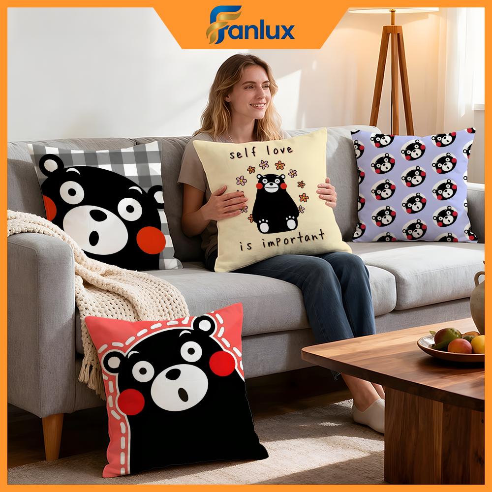 Mascot Kumamon Cushion Cover Pcs Decorative Covers Soft Cushion Case for Sofa Couch Decor x x Pillowcases