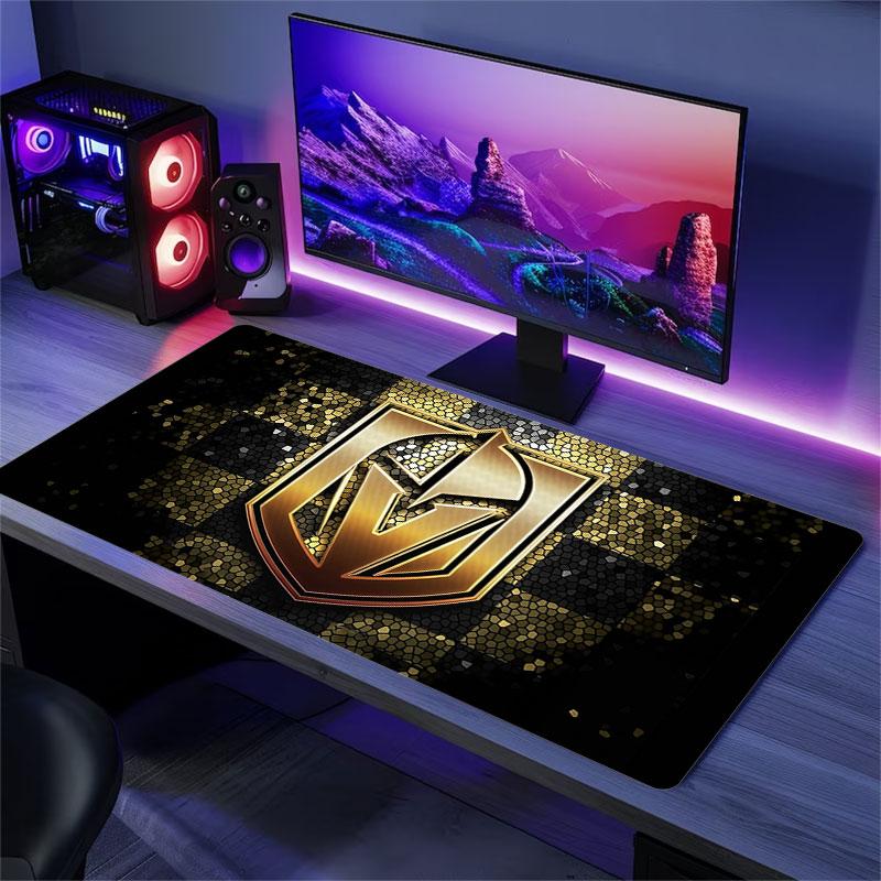 Коврик для мыши Vegas Golden Knights, Большой игровой коврик для стола, Нескользящий XXL коврик для мыши для ноутбука и планшета, Мини-коврик для игрового ПК со прошитыми краями