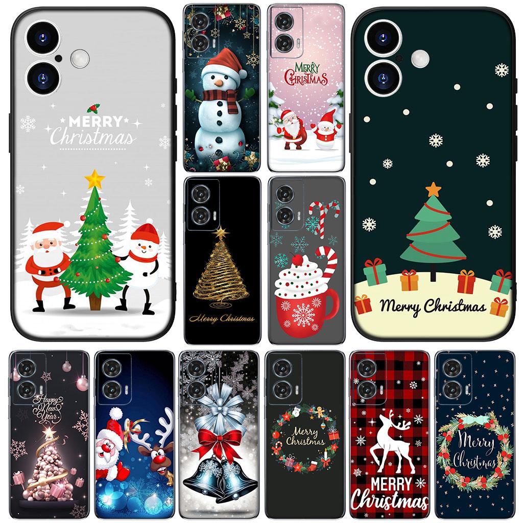 Для Apple iPhone 17 16 Plus 13 12 Pro Max Mini X XR ProMax 16E 15+ 16Plus Air Чехол для телефона Дерево Олень Веселого Рождества Санта-Клаус