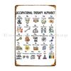 Occupational Therapy Alphabet Metal Plaque Poster Designing Custom Garage Club Party Club Tin Sign Poster