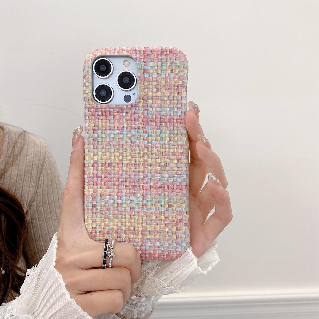 Роскошный Плетеный Классический Стиль В Сочетании С iPhone 15 14 13 12 11 Pro Max PU Одиночный Чехол Адаптивный Чехол Защитный Чехол
