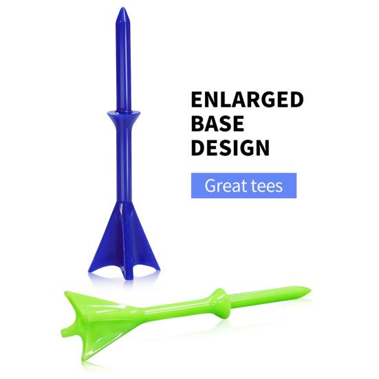 20 шт., пластиковые футболки для гольфа, яркие цвета, высокая стабильность, низкое трение, легкие портативные короткие футболки для гольфа, тренировочные инструменты